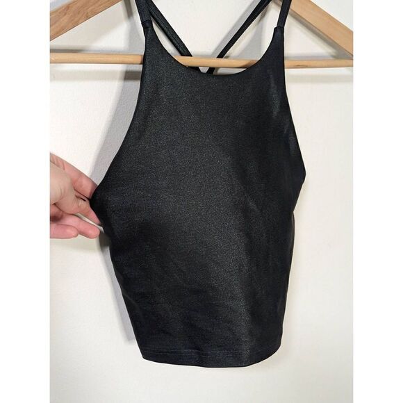 Old Navy Active Metallic Black Sport Tank Top - Size XS - Picture 2 of 4
